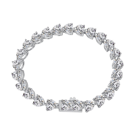 [Elite]0.75 Carat Elegant Romantic Heart Shape Lover Bracelet