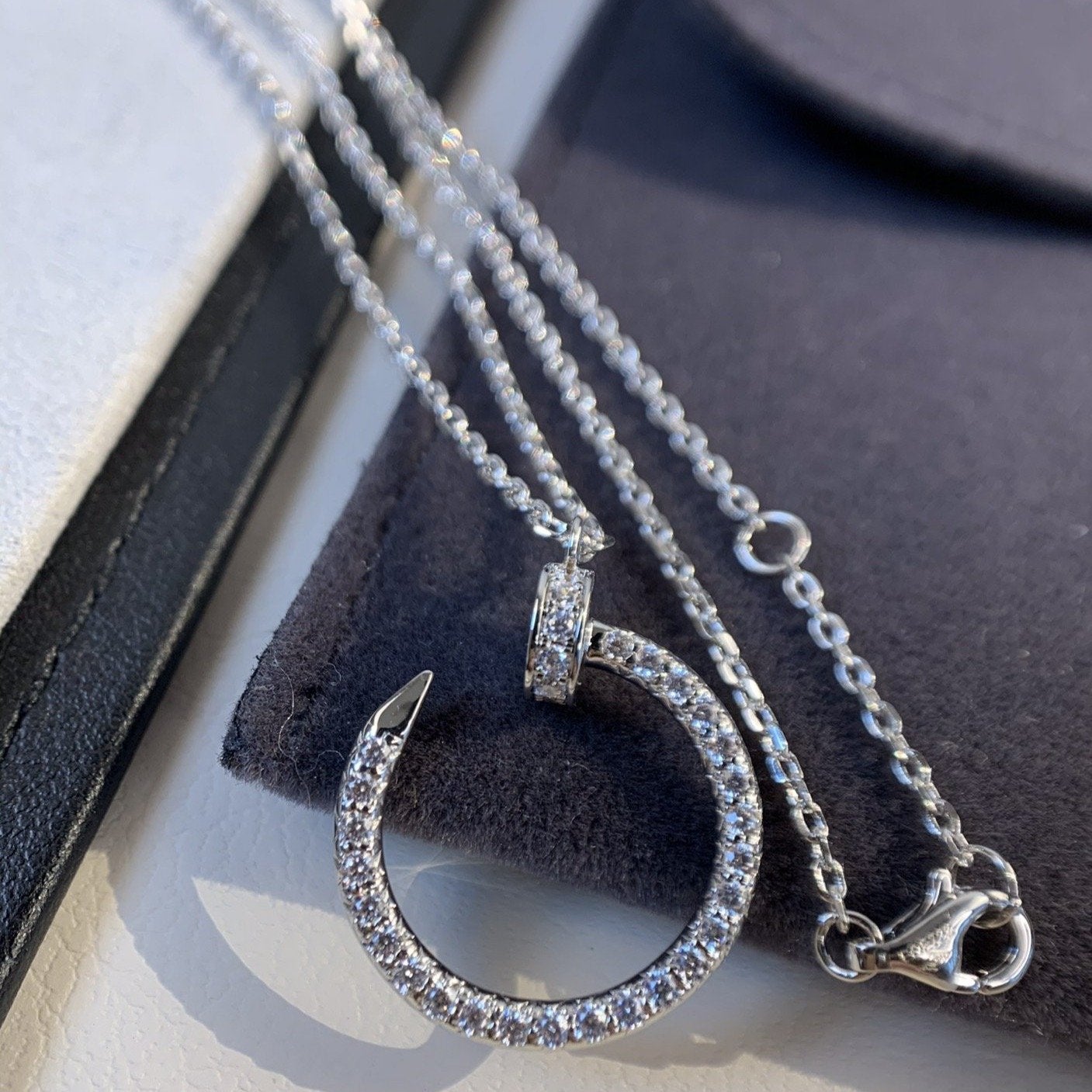 [Elite]JUSTE NECKLACE SILVER DIAMONDS