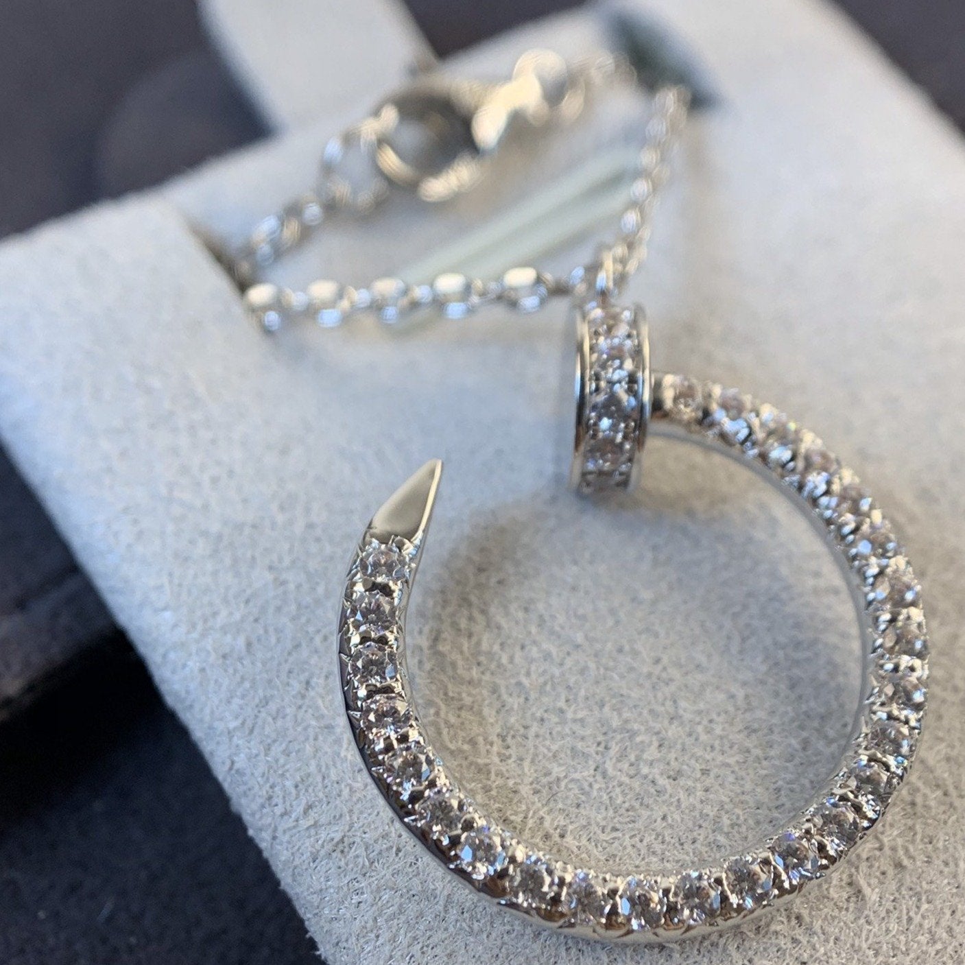 [Elite]JUSTE NECKLACE SILVER DIAMONDS