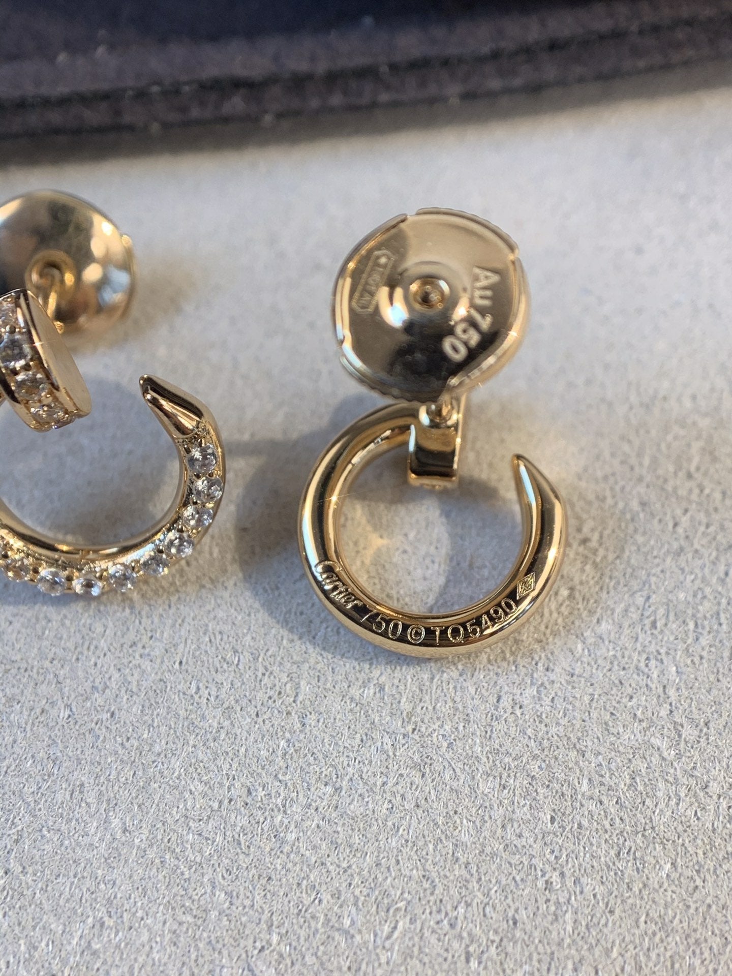[Elite]JUSTE EARRINGS GOLD DIAMONDS