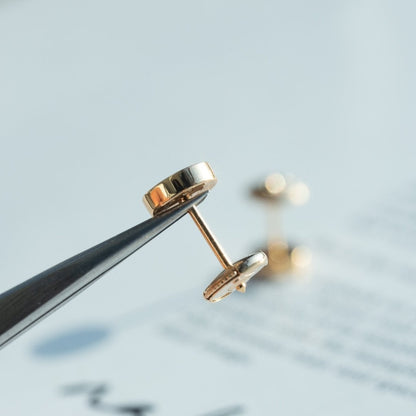 [Elite]LOVE EARRINGS PINK GOLD 10MM