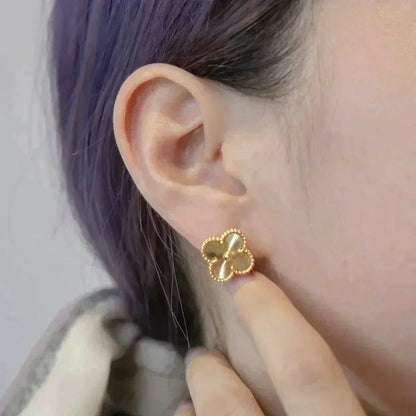 [Elite]CLOVER MEDIUM 1 MOTIFS LASER EARRINGS
