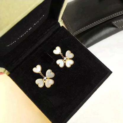 [Elite]CLOVER SWEET WHITE MOP EARRINGS