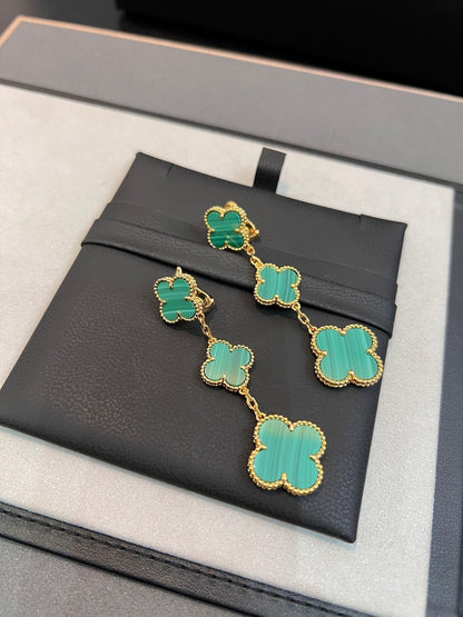 [Elite]CLOVER MALACHITE 3 MOTIFS GOLD