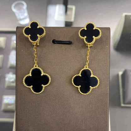 [Elite]CLOVER 2 MOTIFS  EARRINGS (MULTIPLE CHOICESC