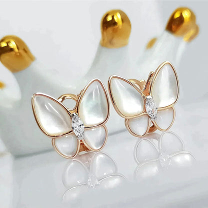 [Elite]BUTTERFLY MOP DIAMOND EARRINGS