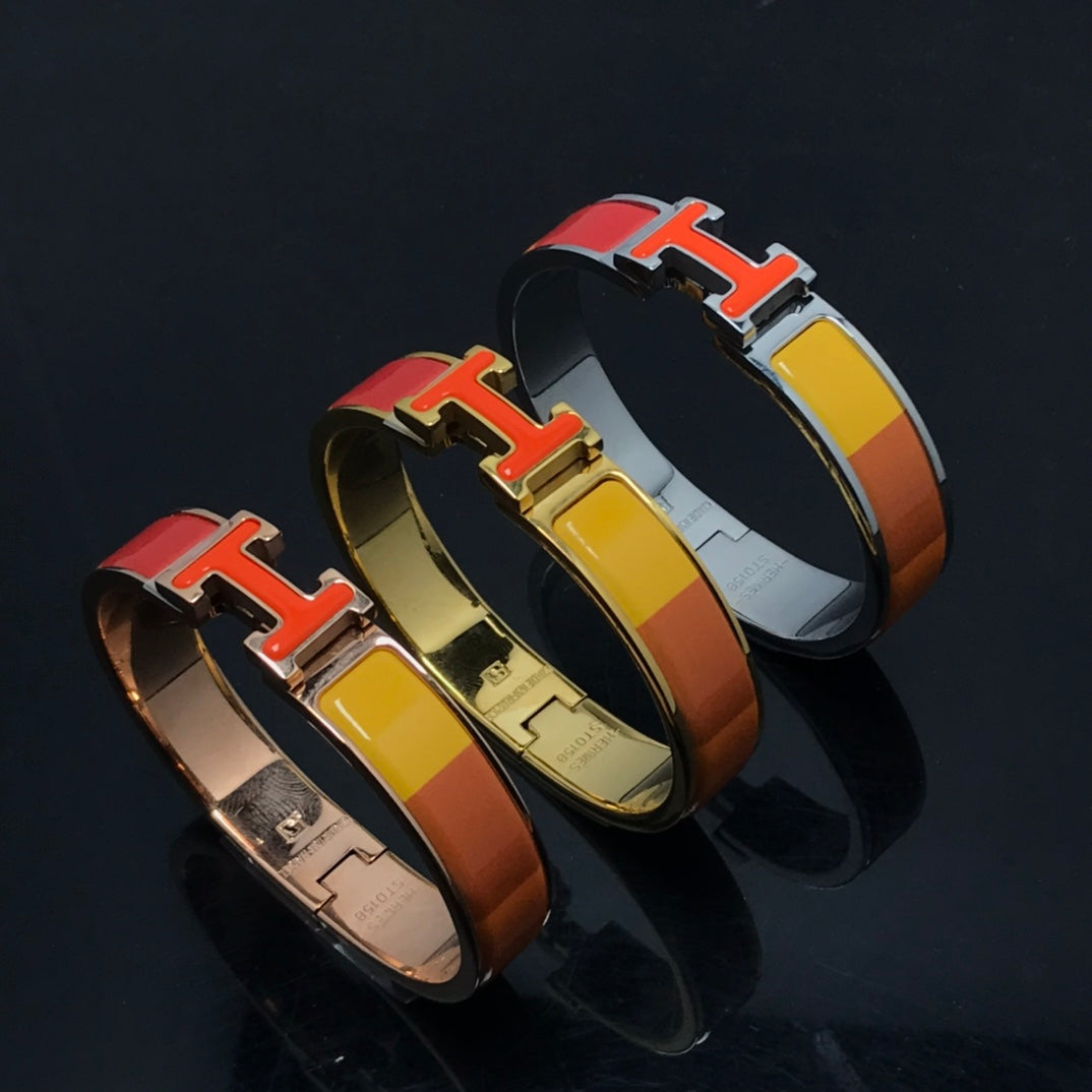 [Elite]H BRACELET ORANGE RAINBOW CERAMIC