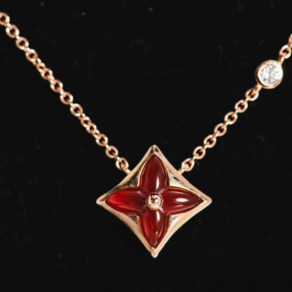 [Elite]STAR NECKLACE PINK GOLD 1 DIAMOND
