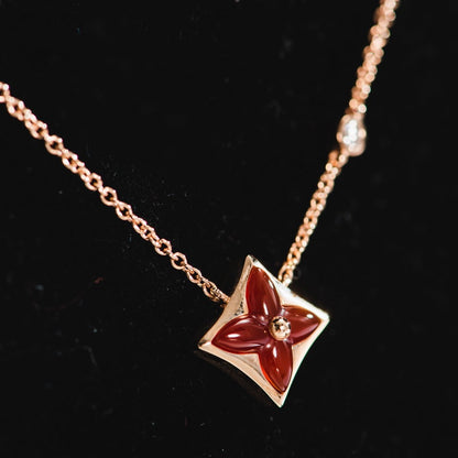 [Elite]STAR NECKLACE PINK GOLD 1 DIAMOND