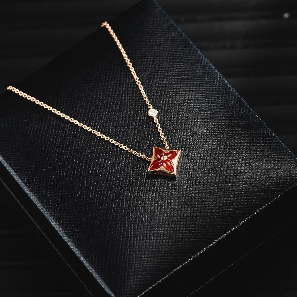 [Elite]STAR NECKLACE PINK GOLD 1 DIAMOND
