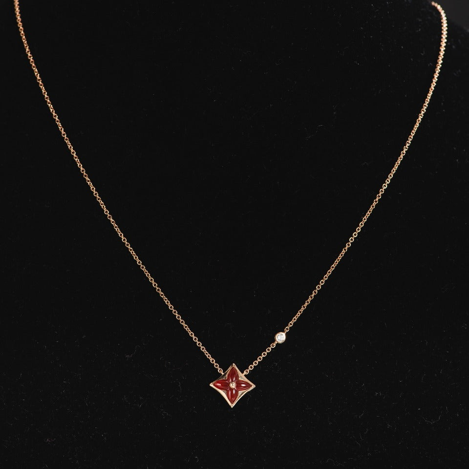 [Elite]STAR NECKLACE PINK GOLD 1 DIAMOND