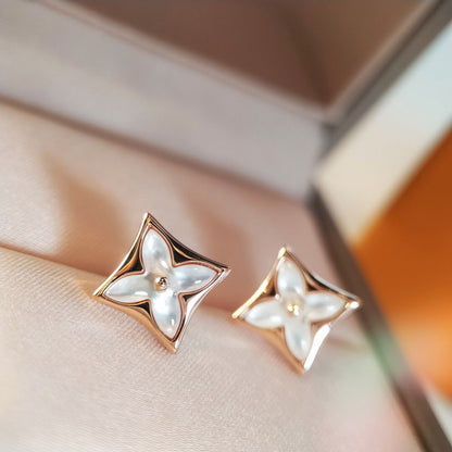 [Elite]STAR MOP PINK GOLD EARRINGS