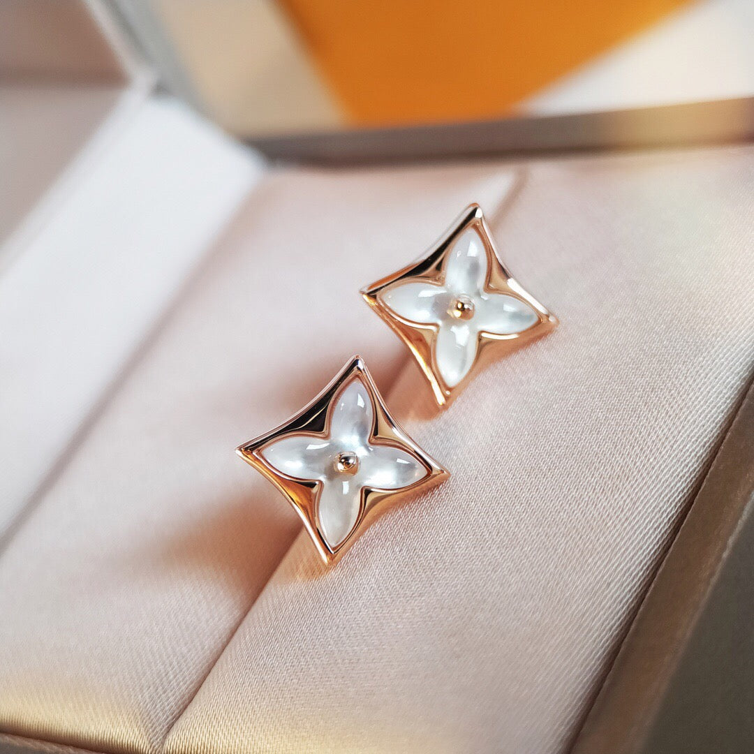 [Elite]STAR MOP PINK GOLD EARRINGS