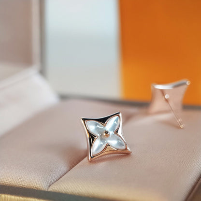 [Elite]STAR MOP PINK GOLD EARRINGS