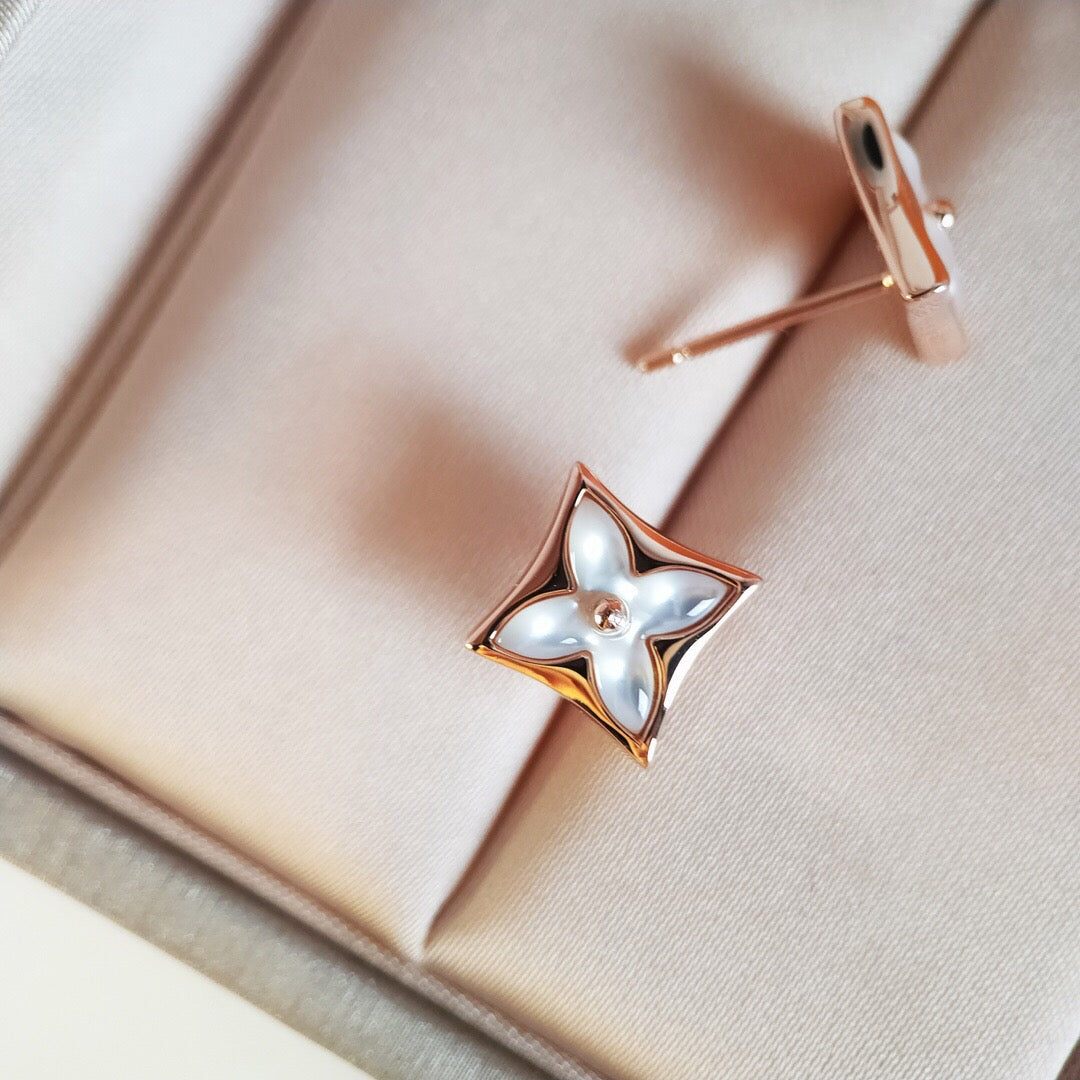 [Elite]STAR MOP PINK GOLD EARRINGS