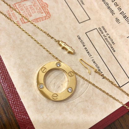 [Elite]LOVE NECKLACE 16MM 3 DIAMONDS
