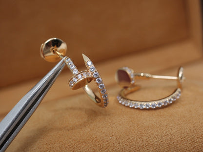 [Elite]JUSTE EARRINGS 12.75MM PINK GOLD DIAMOND