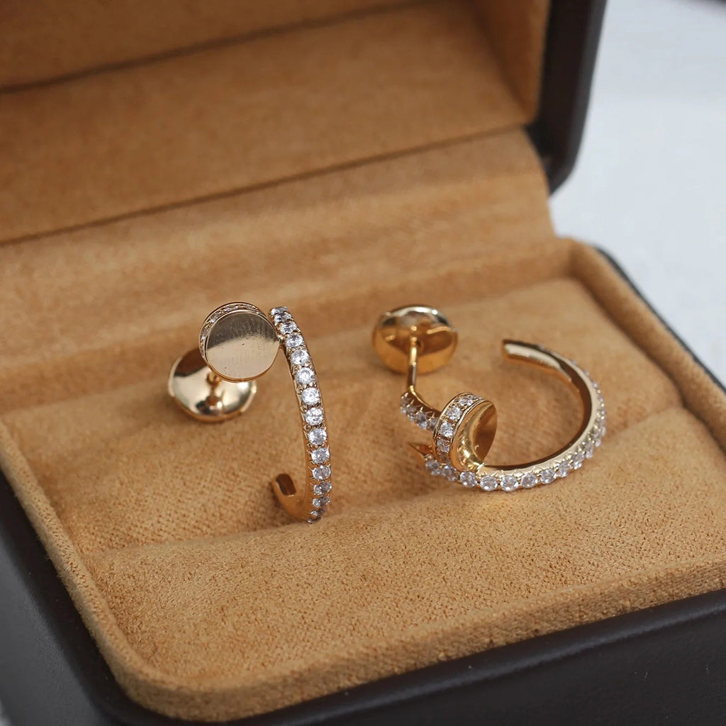 [Elite]JUSTE FULL DIAMOND SMALL EARRINGS