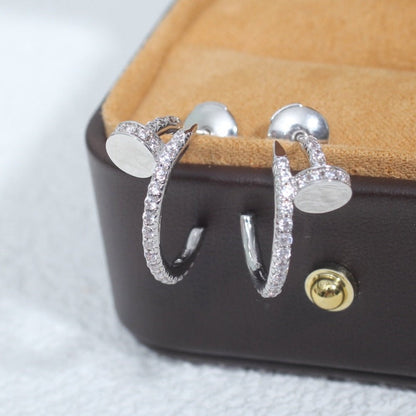 [Elite]JUSTE EARRINGS 12.75MM SILVER DIAMOND