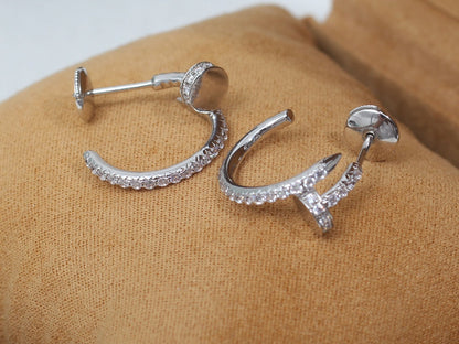 [Elite]JUSTE EARRINGS 12.75MM SILVER DIAMOND