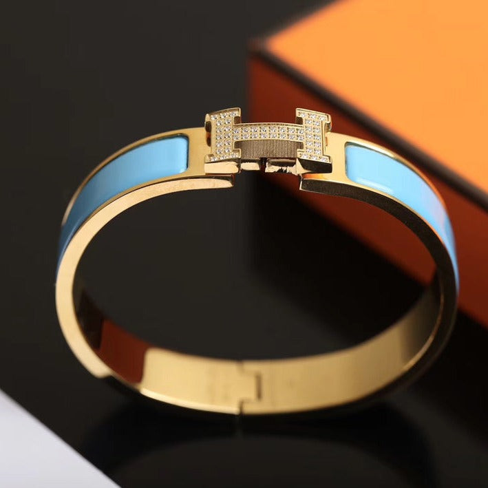 [Elite]H CLOUD BLUE BRACELET GOLD DIAMOND