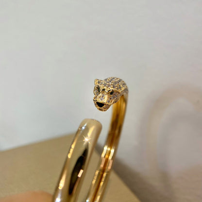 [Elite]PANTHERE GOLD DIAMOND OPEN BRACELET