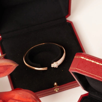 [Elite]PANTHERE ROSE GOLD DIAMOND OPEN BRACELET