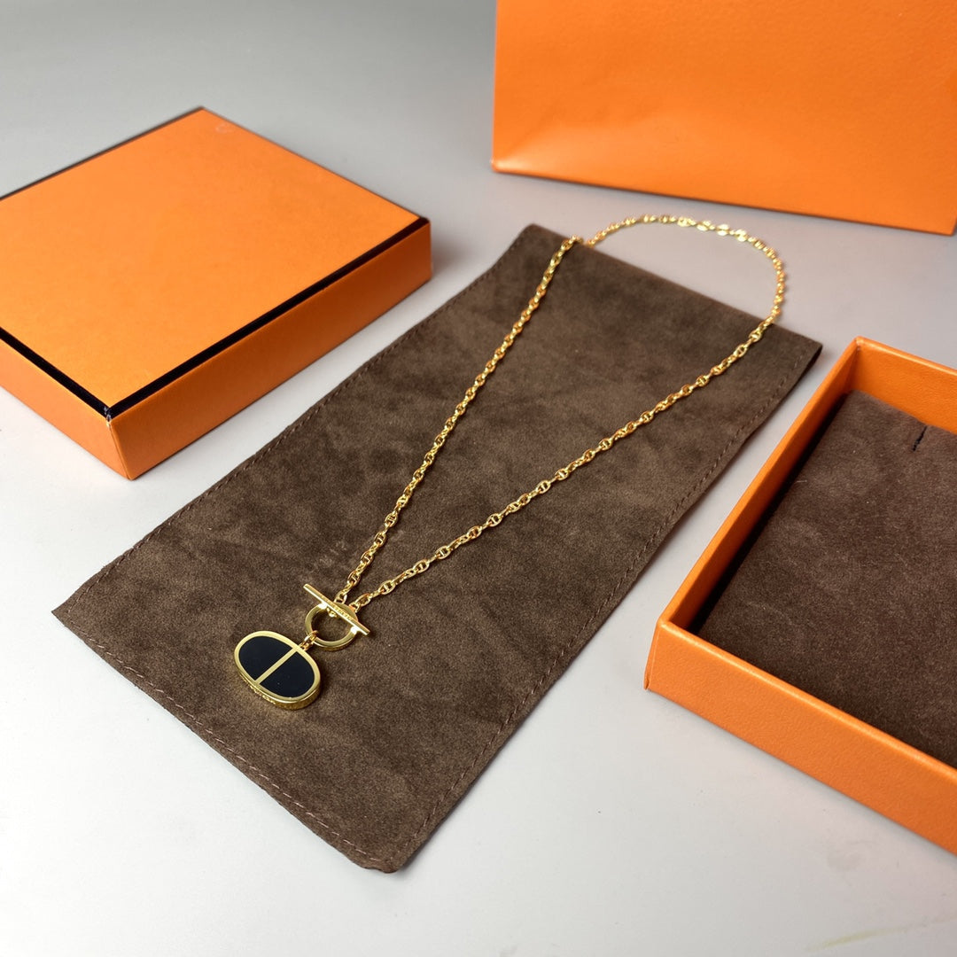 [Elite]CHAINE VERSO BLACK CERAMIC NECKLACE