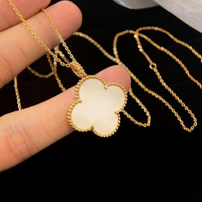 [Elite]CLOVER 25MM MOP LARGE PENDANT NECKLACE