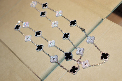 [Elite]CLOVER 20 MOTIFS ONYX DIAMOND SILVER