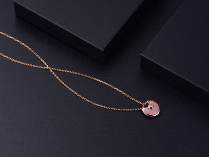 [Elite]AMULETTE ROSE GOLD PINK MOP NECKLACE