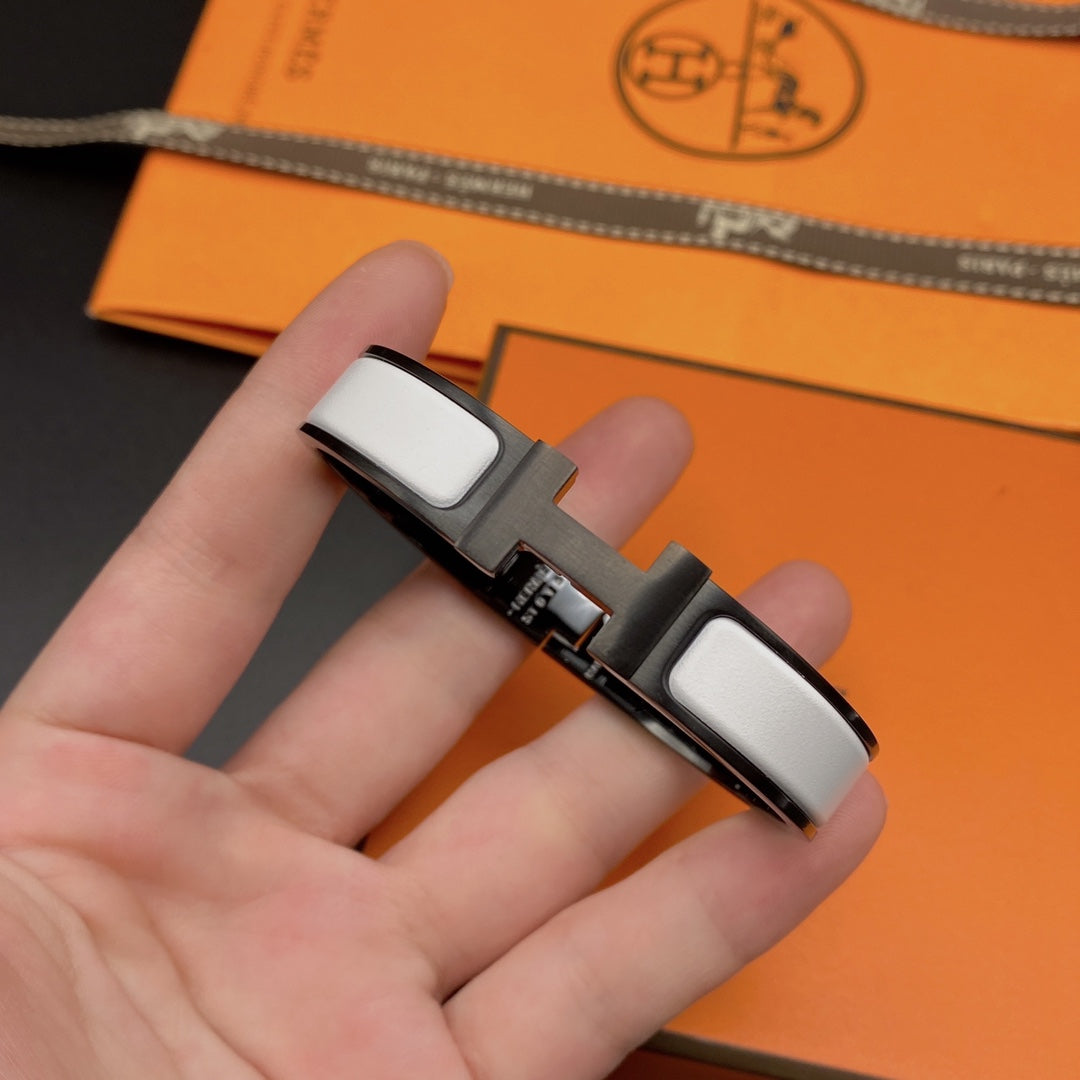 [Elite]H BRACELET 12MM BLACK WHITE CERAMIC