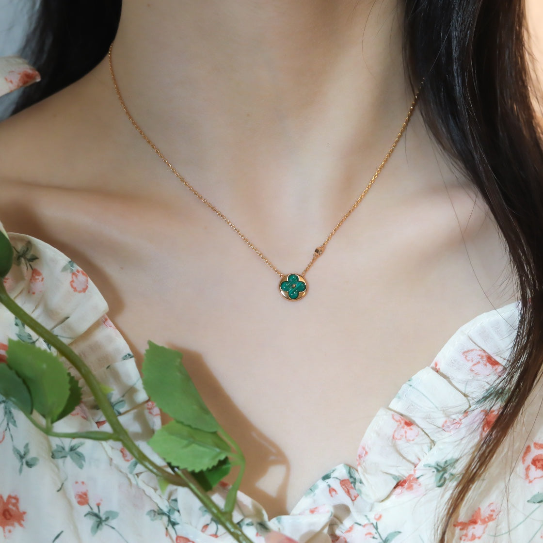 [Elite]SUN PEDANT PINK GOLD 1 DIAMOND NECKLACE