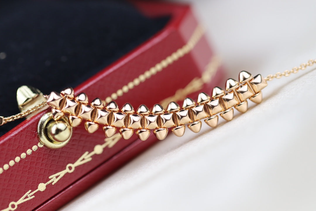 [Elite]CLASH PINK GOLD NECKLACE