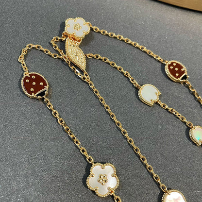 [Elite]LUCKY SPRING 15 MOTIFS GOLD NECKLACE