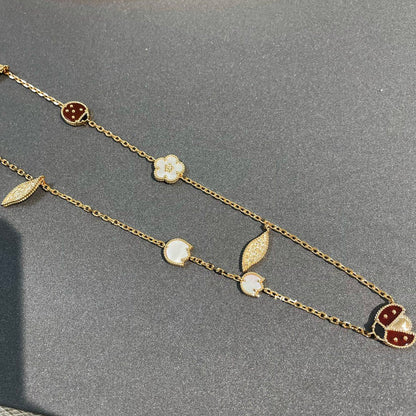 [Elite]LUCKY SPRING 15 MOTIFS GOLD NECKLACE