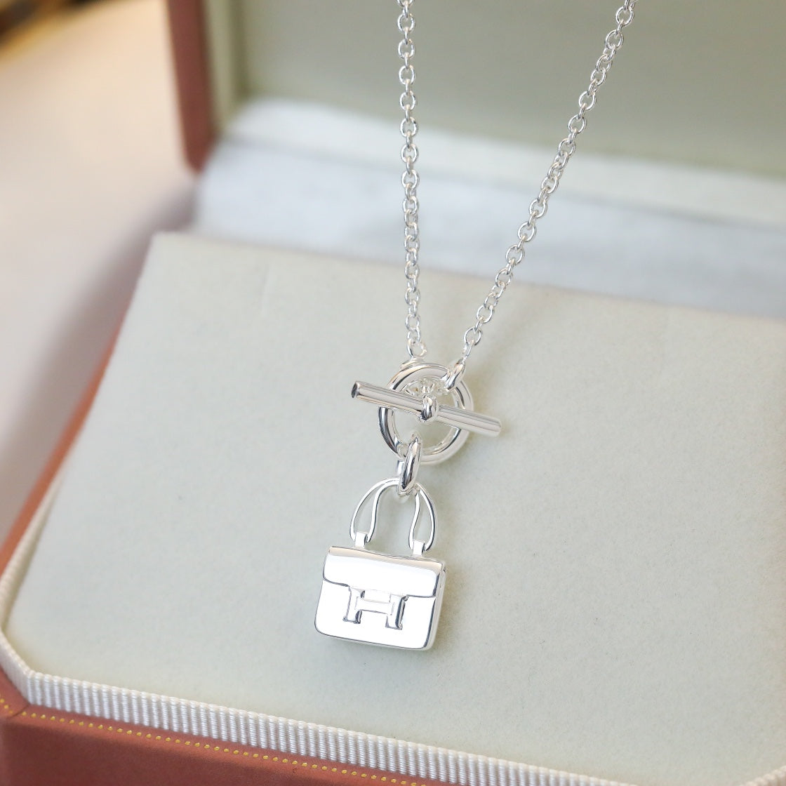 [Elite]POP H PEDANT SILVER NECKLACE