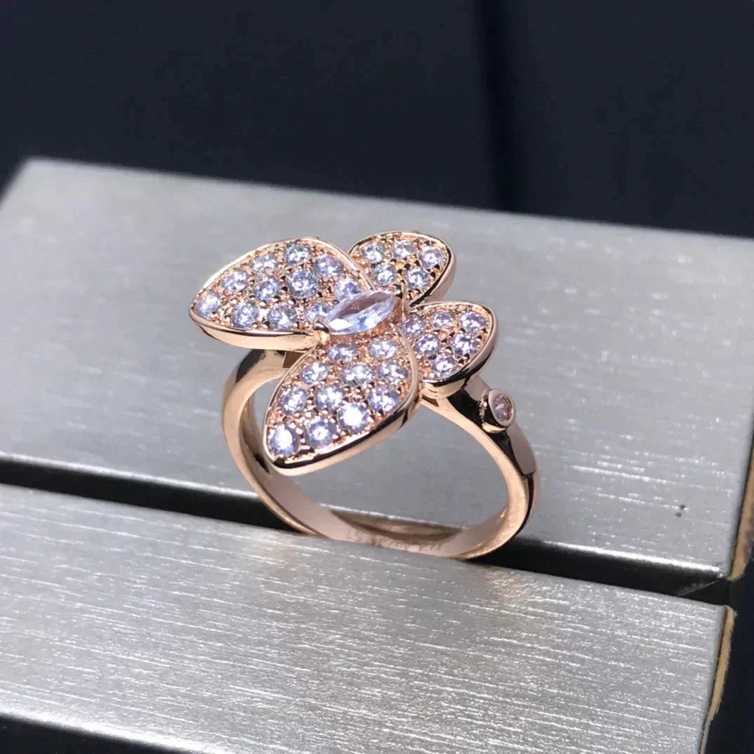 [Elite]BUTTERFLY PINK GOLD DIAMOND RING