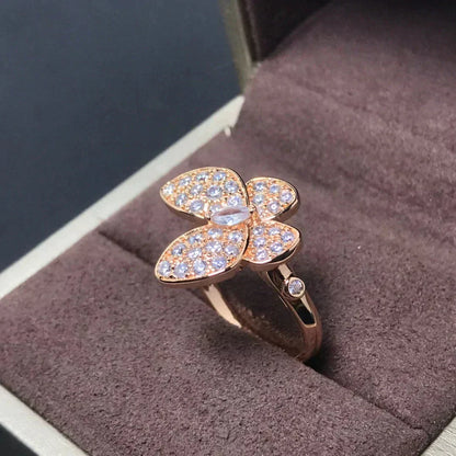 [Elite]BUTTERFLY PINK GOLD DIAMOND RING