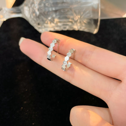 [Elite]BEE LOVE DIAMOND HOOP EARRINGS