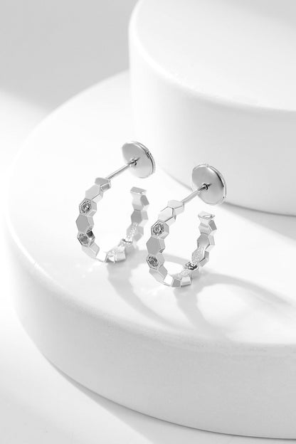 [Elite]BEE LOVE DIAMOND HOOP EARRINGS