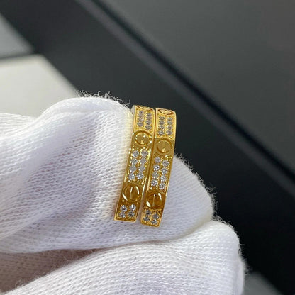 [Elite]LOVE EARRINGS 3.6MM DIAMOND PAVED