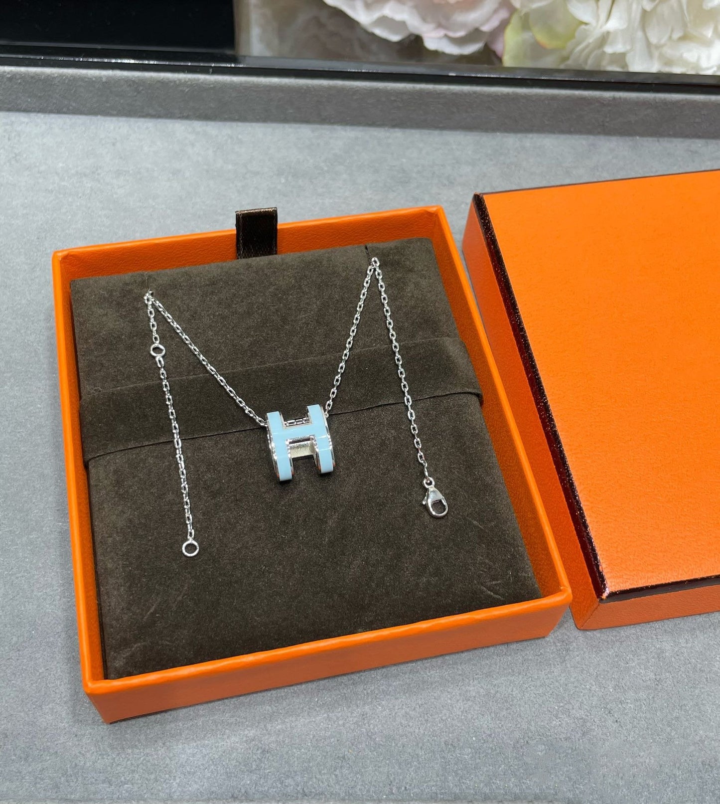 [Elite]POP H SKY BLUE NECKLACE