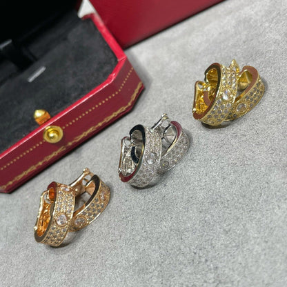 [Elite]LOVE 5.5MM DIAMOND PAVED EARRINGS