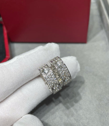 [Elite]LOVE 5.5MM DIAMOND PAVED EARRINGS