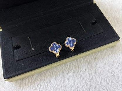 [Elite]CLOVER PIETERSITE MEDIUM STUD EARRINGS