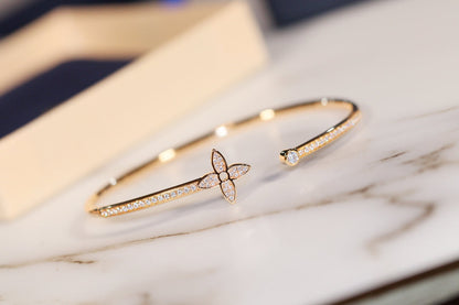 [Elite]IDYLLE GOLD OPEN BRACELET DIAMOND PAVED