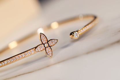 [Elite]IDYLLE GOLD OPEN BRACELET DIAMOND PAVED