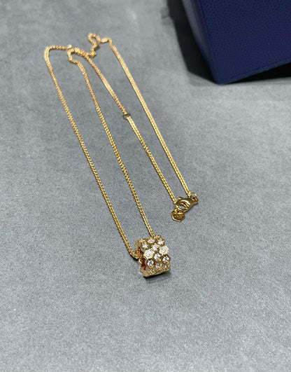 [Elite]BEE LOVE DIAMOND PAVED 3 ROW NECKLACE