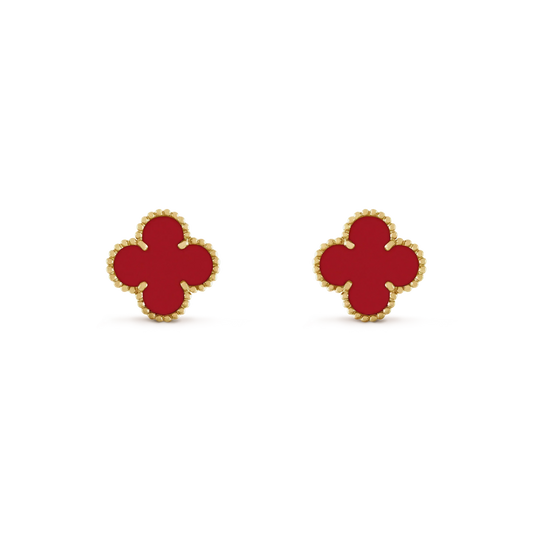 [Elite]CLOVER MINI 9.5MM CARNELIAN EARRINGS